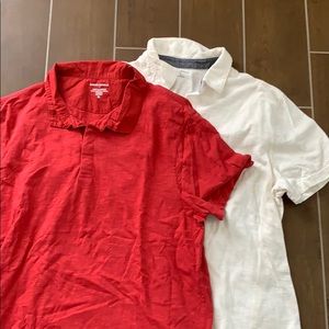 2 Banana Republic shirts. Red and white. Size XL